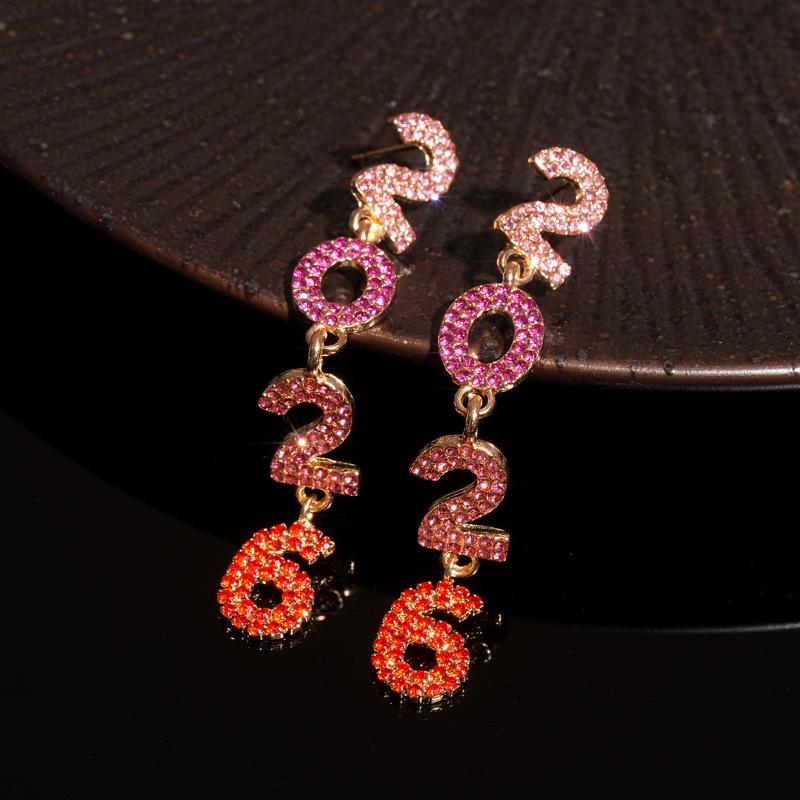 Sparkling Long Pendant Earrings Elegant 2026 Earrings New Year Earrings Jewelry For Special Events Christmas Party Anniversary