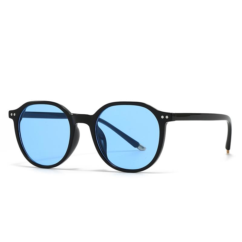 Latest European and American Cross-Border Trendyy Stt Photography Retro Literary Sunglasses Modern Charm Ins Style Round Sunglas