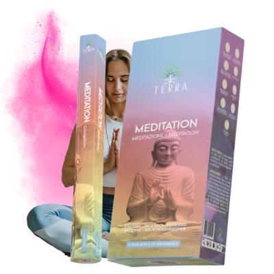 Terra meditation bâtonnets d'encens 20 pièces. pour la méditation