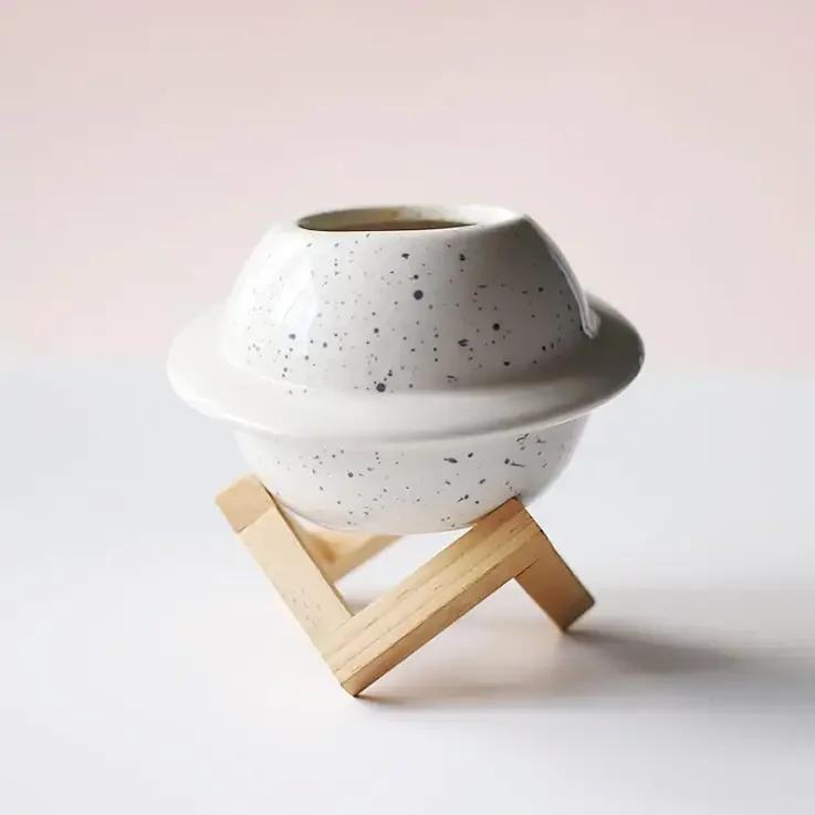 Planet Ceramic Flower Pots Color Painted Planters Desk Succulent Containers Gardening Window Decoration Flower Pots