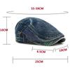 HT5046 Mens Berets Women Spring Autumn 100% Cotton Denim Ivy Flat Cap Artist Painter Beret Hat Male Female Adjustable Beret Cap