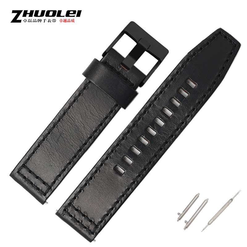 

Для часов Fossil JR1354|1487|1424 ремешок высокое качество Ретро быстросъемный натуральная кожа дизель ремешок черный темно-коричневый 22мм 24мм 24mm