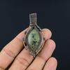 Prehnite Jewelry, 999 Copper Wire Wrapped Pendant Handmade Gemstone Jewelry, Gifts For Wife Brand New Pendant