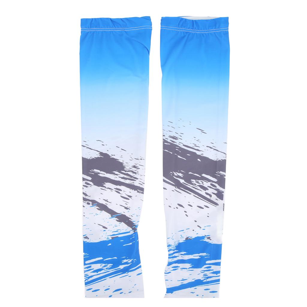 1 Pair Ice Silk Sves UV Sun   Lengthen Thin Brthable Quick Drying Cooling Arm Sves for   Sports