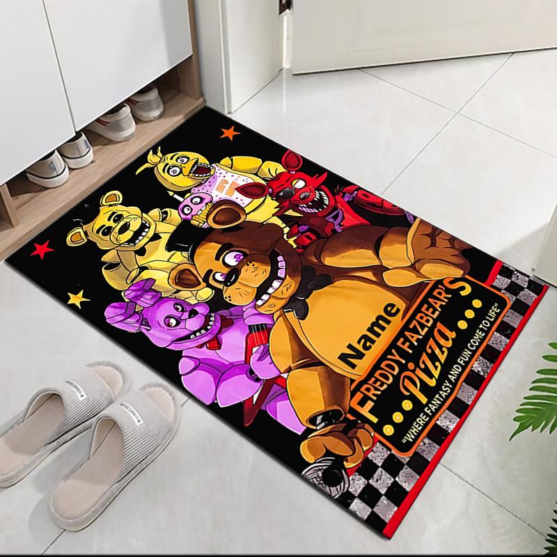 Custom Name Five Nights at Freddy's Printed Carpet, for Office Chair Living Room Bedroom Kitchen Room Decor Gifts.
