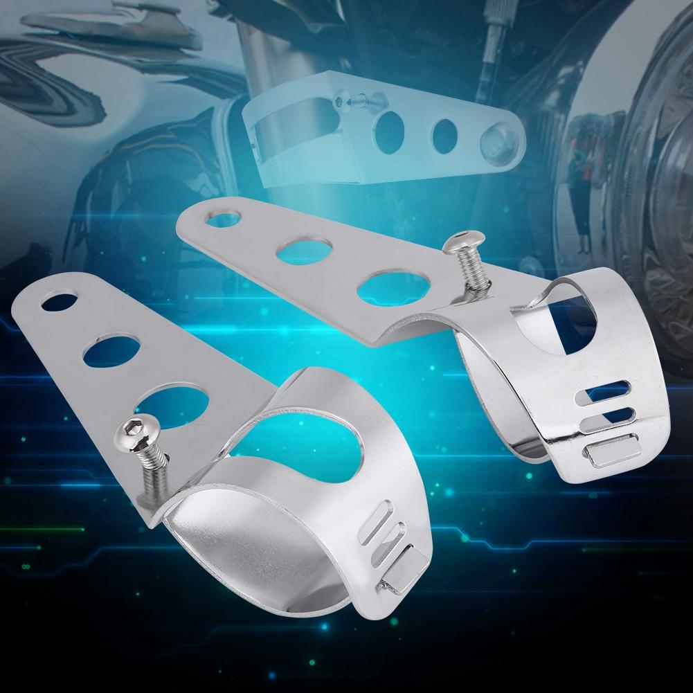 35 43mm Motorcycle Headlight Mount Bracket Fork Tube Clamp Kit Black for Chopper Cafe Racer