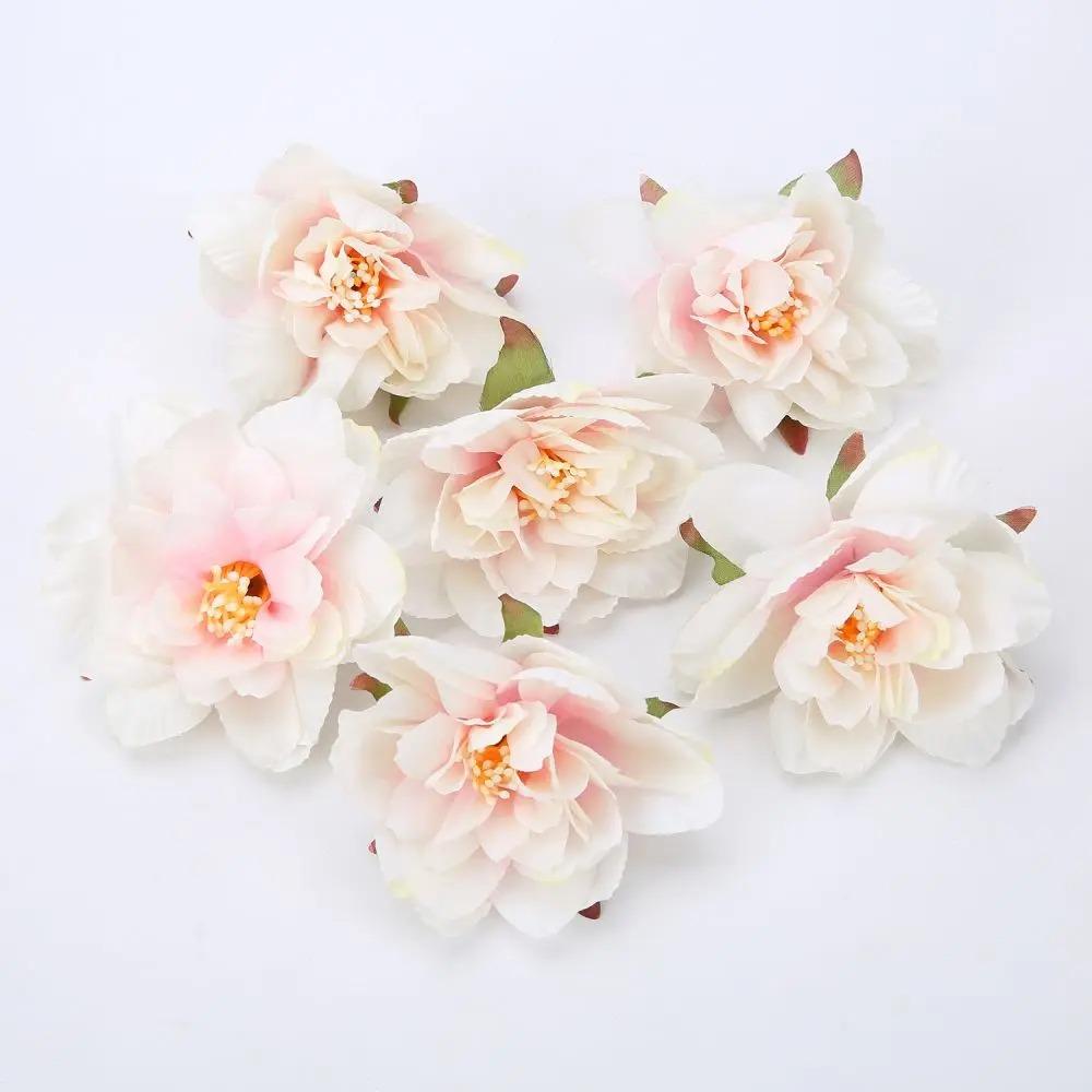 5/10Pcs Artificial Flower Heads Autumn Rose Home Decoration Outdoor Garden Wedding Decor DIY Wreath Gift Box Accessories