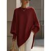 Damen Uni Rundhals Pullover Strickoberteil, Lockerer Fauler Stil Freizeit Strickbluse