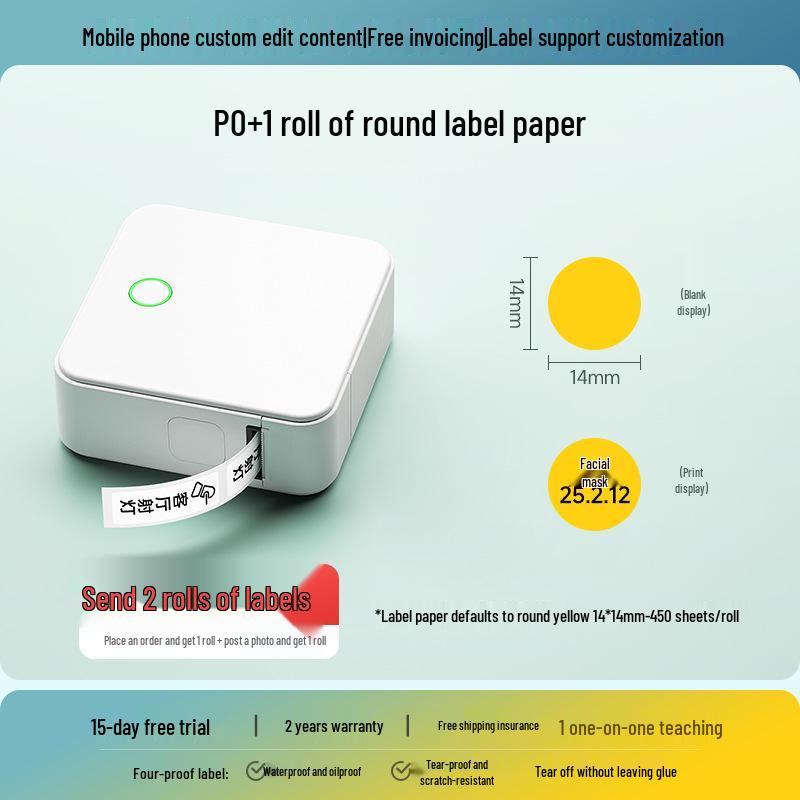 Portable Bluetooth Thermal Label Printer for Price Tags and Smart Labels