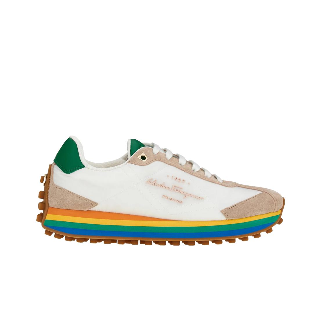 

Кеды унисекс Ferragamo цвета белого каррарского мрамора - M US 7.5