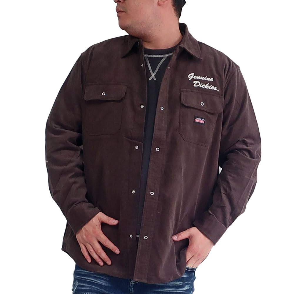

Мужская вельветовая рубашка Dickies больших размеров с длинным рукавом, размеры 3L, 4L и 5L, 10001719 (JP, Алфавит, 4L, Коричневый)