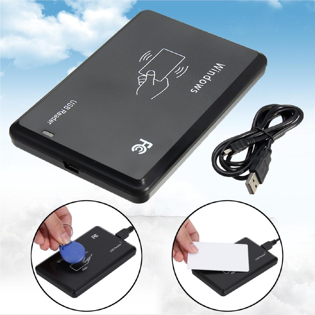 13.56MHZ USB M Ifare RFID Contactless Proximity Sensor Smart Cards/ID Card Reader 14443A with USB Cable Black New