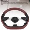 13in Car Steering Wheel PU Sporty Look Enhanced Grip Race Style Steering Wheel for 6 Hole Steering Wheel Hub Adapter