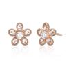 ELLE Jewelry 14K GF Flower Stone Flower Earrings ELGPEE529