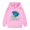 Módní a Pěkné MR BEAST Kreslený Anime Potisk Mikiny pro Kluky a Dívky Podzimní a Zimní Rodičovsko-Dětské Oblečení Mikina
