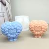 3D Rose Heart Shaped Candle Silicone Mold DIY Handcrafted Love Valentine's Day Decor Scented Candle Plaster Mould Wedding Gifts