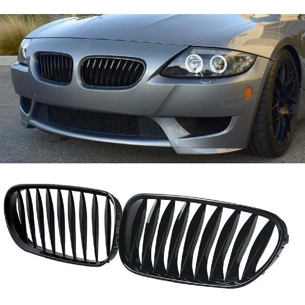 Front Bumper Kidney Grille Grill For BMW Z4 E85 E86 2003 2004 2005 2006 2007 2008 Convertible Coupe Roadster Replacement for 51117117757,51117117758