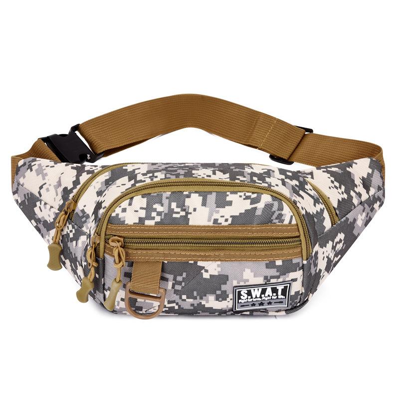 Camouflage Outdoor Mountaineering Fanny Bag Versatile Fashion Trend Shoulder Fanny Bag Running Sports Cycling Messenger Bag Bag