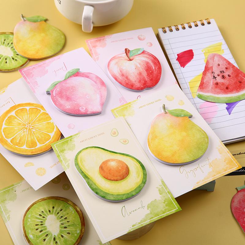 3D Creative Fruit Adhesive Tearable Sticky Notes - High-Value, Reusable, Perfect for Students