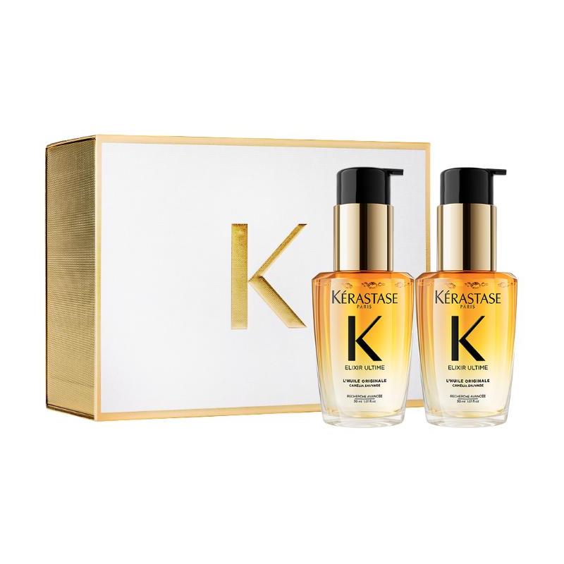 Kerastase Brand new gilded camellia classic fragrance hair care essential oil gift box, smooth and nourishing 30ml*2 коричневый