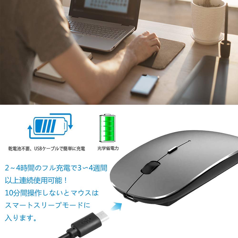 Scheki Wireless Bluetooth 3DPI High USB No USB Receiver Compatible with and Microsoft Pro Mouse, Ultra-Thin, Quiet, Mode, Precision, Portable,
