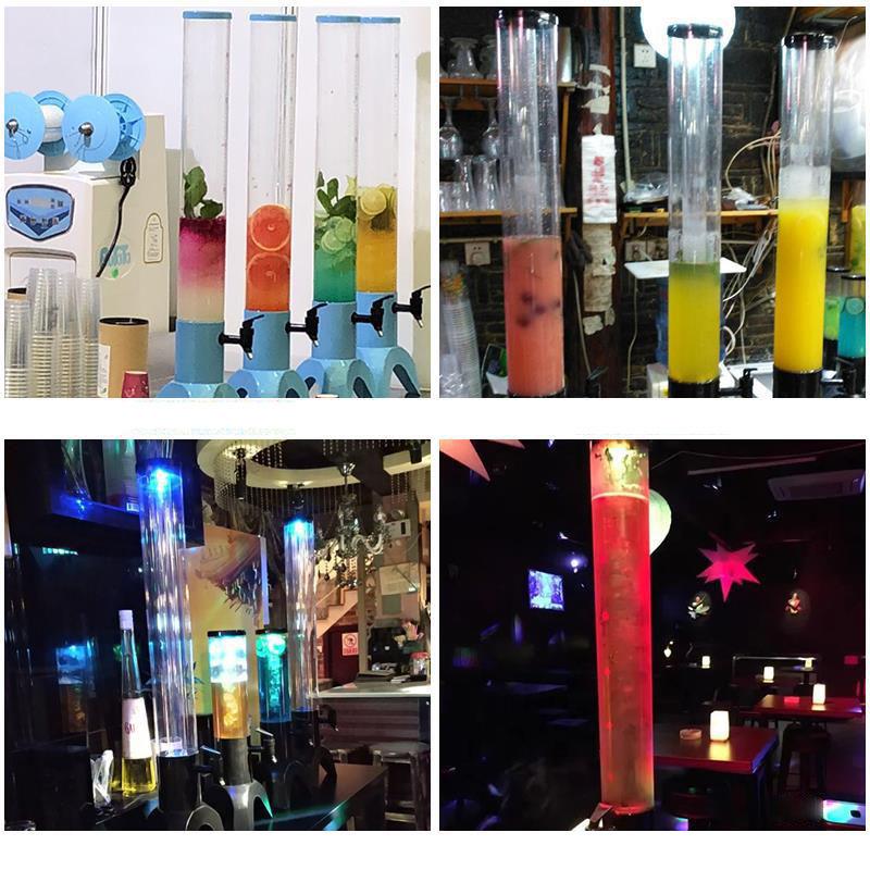 1.5L/3L Beer Dispenser with Tap Large Capacity Tabletop Juice Beverages Tower Drinks Container for Home Party Bar Restaurant