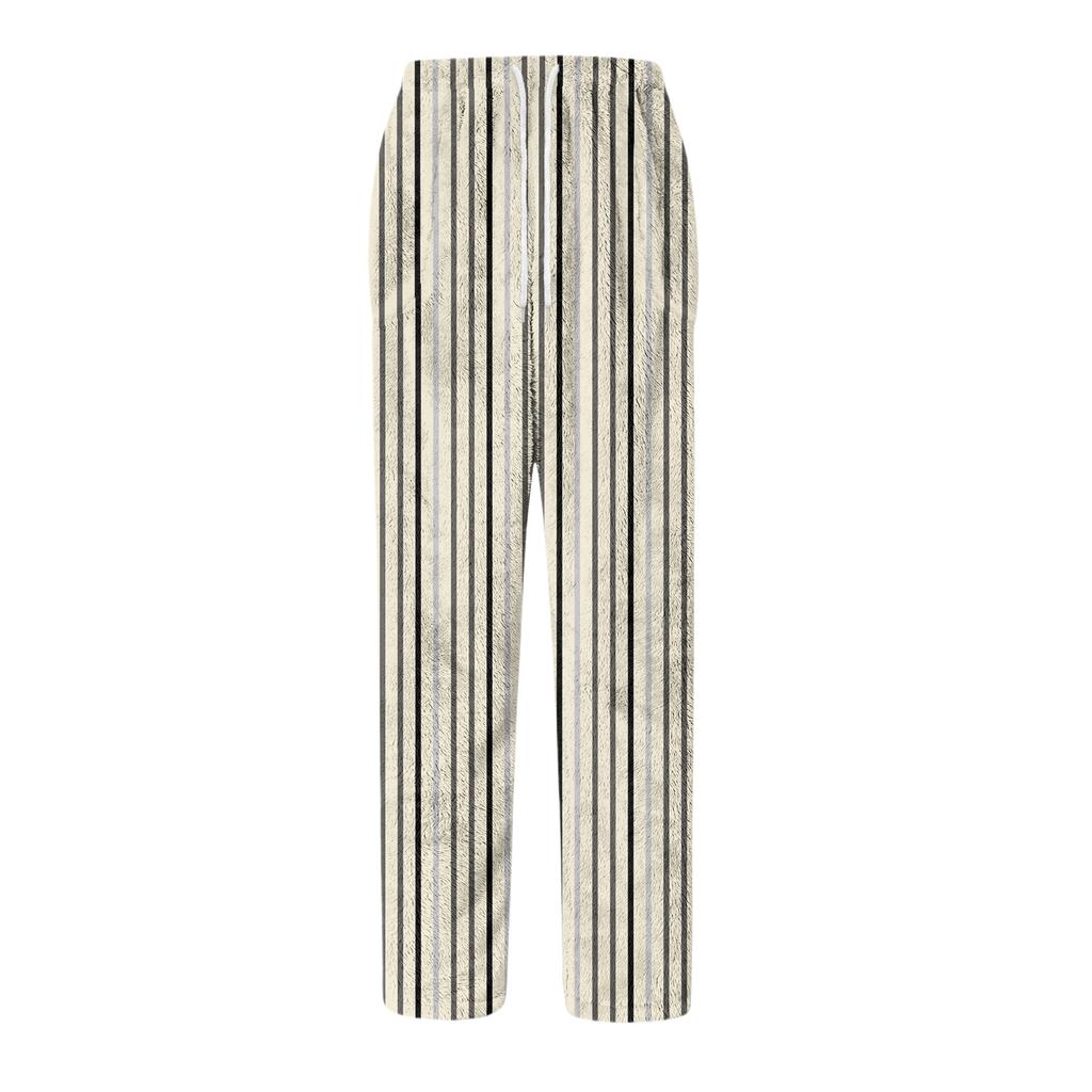 Herre Snøring Lomme Flanellbukser Hjemmeklær Sovebukser