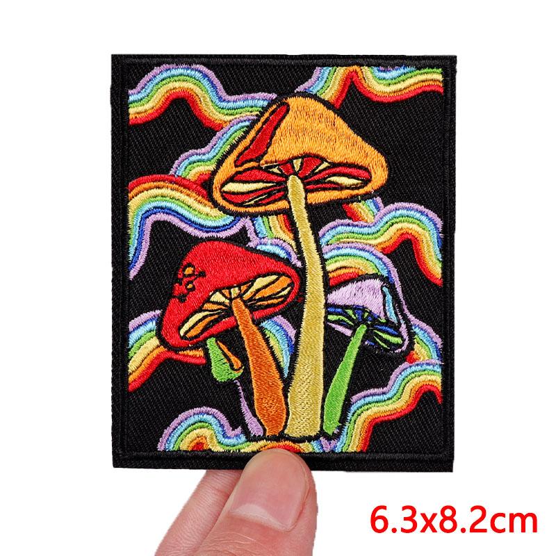 Regnbåge/BokstavsPatch Planet/UFO BroderiPatch Stryk på Patchar För Kläder Tecknad Broderad Patch På Kläder Strykning DIY