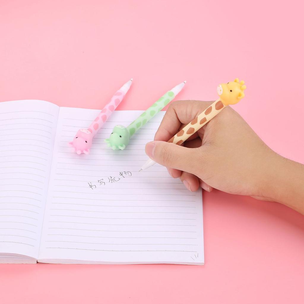 10Pcs Giraffe Neutral Pen, Used for Office Work, Problem Solving, Signature Writing, Diary, Note Taking, Student Classroom Prizes, Friend Gathering Gi