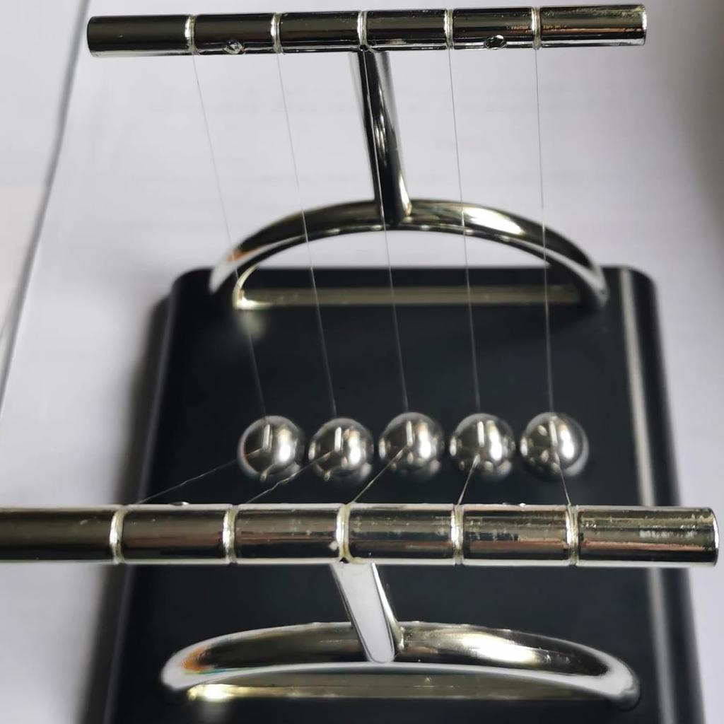 Newtons Cradle Balance Balls Desktop Decoration Fun Scientific Physics Gadget Stress Relief Tool For Office Classroom Living Room Desk (T Shape)