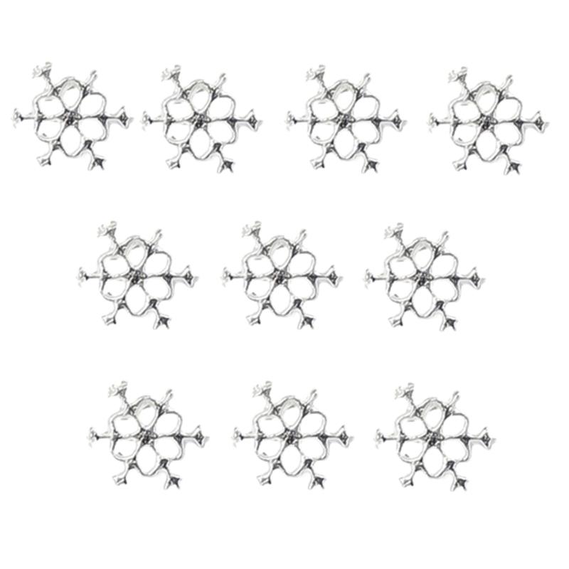 Create Beautiful Nail Designs with 10pcs Shimmering Snowflake Nail Charms Nail Decorations