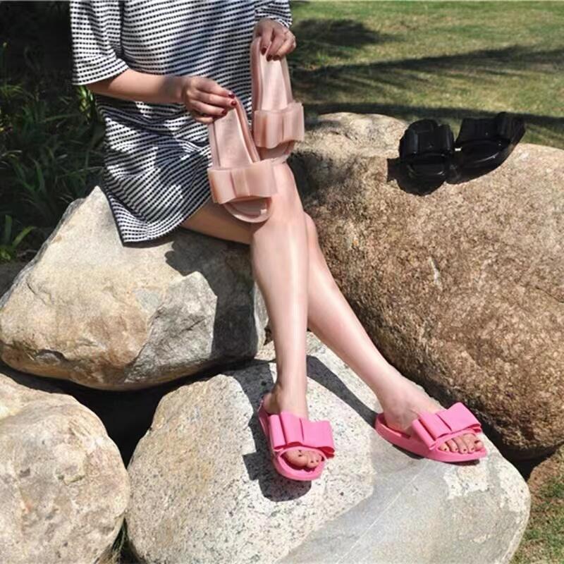 Melissa 2025 Women's Bow Flat Beach Sandals - New Summer Flip Flops