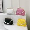 Fairy bag summer 2025 new fashion messenger shell bag ins Internet celebrity small fragrant wind pearl handbag pu