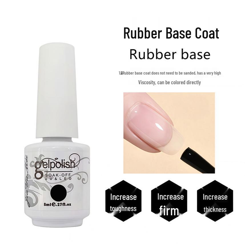 Nail Art Gel Set: Removable Base, Strengthening Gel, Matte Top Coat, No-Wipe Adhesive Gel Polish