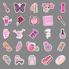 52 Unique Pink Series Waterproof Stickers for Suitcases, Cars, Motorcycles, and Phones