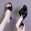 High-heeled Flip-flops Women's Shoes, Thick Heel, Anti-slip, Breathable, Cool