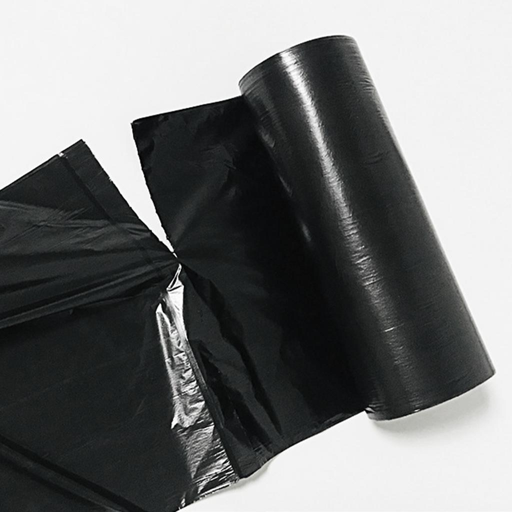 Plastic Trash Bags Multipurpose Garbage Bags Thickened Tear Resistant Trash Bag for Kitchen Roll Design Black