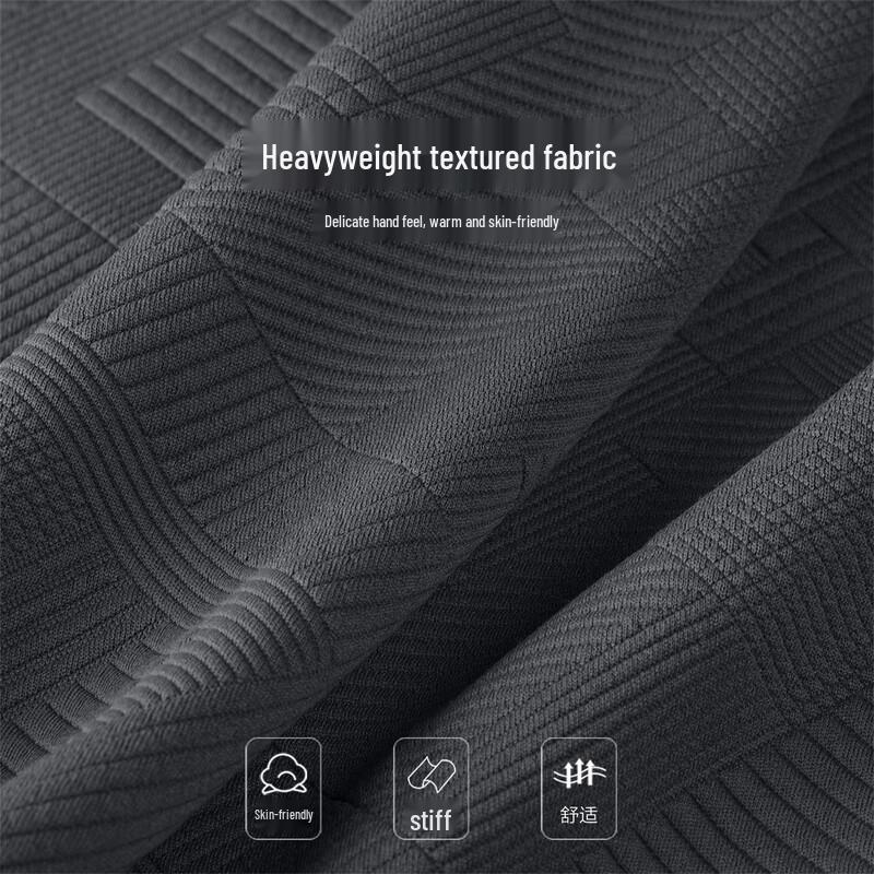 Mark Fairwhale Men's Heavyweight Jacquard Stand-Collar Half-Zip Sweatshirt