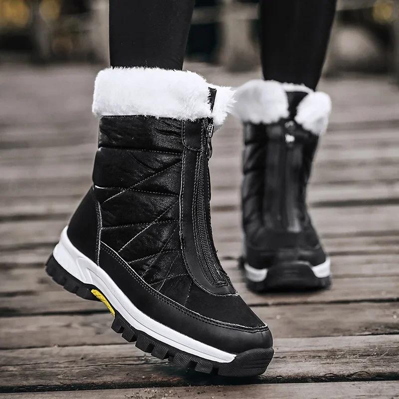 Mode Damen Winter Schneestiefel für Wasserdichte Sneaker Warme Rutschfeste Stiefel Outdoor Damen Wanderschuhe Arbeitsschuhe Botas Mujer2024