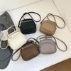 Women Mini Round Leather Handbag Multi Zipper Pockets Top Handle Crossbody Bag Adjustable Strap for Daily Use Ladies' Holiday Gifts