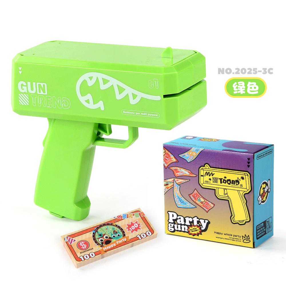 New And Peculiar Electric Money Spray Gun Money Gun Cartoon Money Spray Toy Banknote Gun Party Wedding Shooting Money