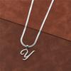 Dainty Initial Necklace Silver 26 Letters Snake Chain Necklaces for Women Girls Jewelry Choker Birthday Gifts
