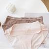 CINOON Women Sexy Low-Rise Satin Mesh Patchwork Letter Waistband Hip-Hugging Briefs Panties