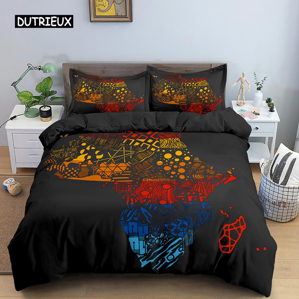 Polyester Comfortable Stylish Pattern Duvet Cover Set 3-Piece Set With Duvet Cover And Pillowcases King Queen Twin Sizes For All Ages