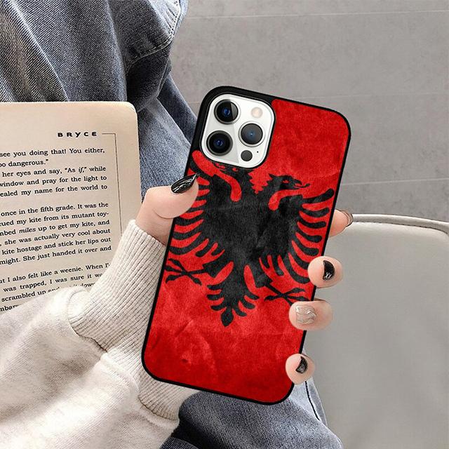 Albania Passport Phone Case For iPhone 17 Air 16 15 14 13 12 Pro Max Plus Max Cover Shell coque