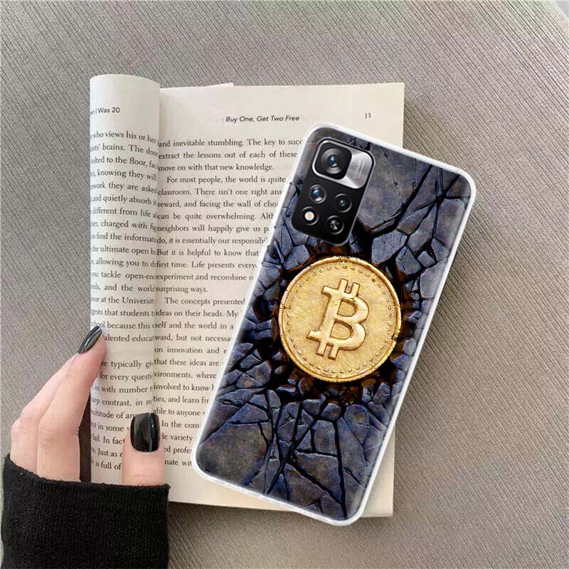 Virtual currency bitcoin Phone Case For Xiaomi Redmi Note 14 13 Pro Plus 5G Cover 13C 14C 12 12C 9 9T 9C 10 10C 8 7 6 10A 9A Pro