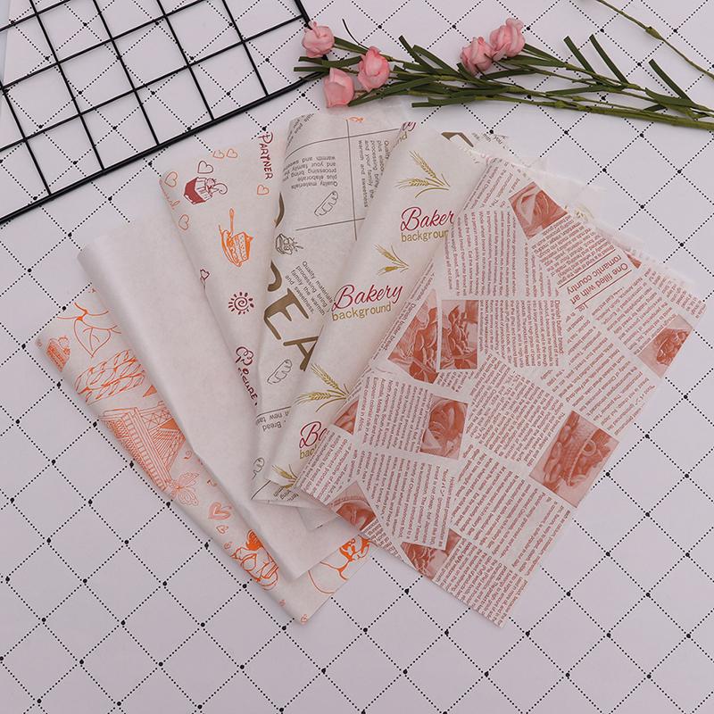 

100Pcs Baking Sandwich Hamburger Wrappers Bread Oil-Paper Wax Paper Nonstick