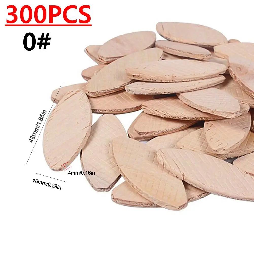 300-100pcs Tenon Pieces Wood Board Docking ToolCarpentry DIY Tenon Biscuit No. 0#/10#/20#  for Wood Joining Woodworking Crafting