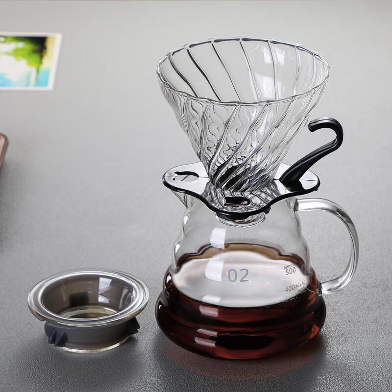 TLXT Hand-Pour Glass Coffee Cloud Pot Set