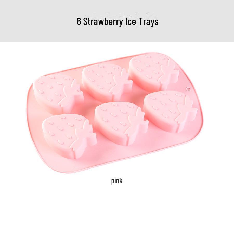 

Силиконовая форма для льда своими руками с фруктовыми фигурками: Клубника, Арбуз, Ананас Pink